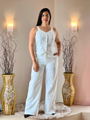 CONJUNTO COLETE BRANCO