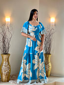 VESTIDO FLORAL AZUL