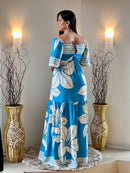 VESTIDO FLORAL AZUL